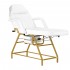 Cosmetic chair 557G with trays gold white