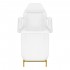 Cosmetic chair 557G with trays gold white