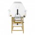 Cosmetic chair 557G with trays gold white