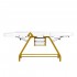 Cosmetic chair 557G with trays gold white