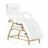 Cosmetic chair 557G with trays gold white