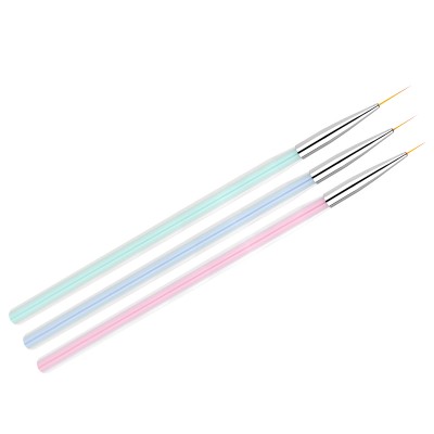 Set of 3 clear color decorating brushes Set of 3 clear color decorating brushes