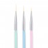 Set of 3 clear color decorating brushes Set of 3 clear color decorating brushes