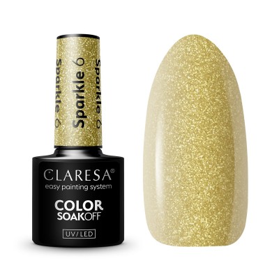 CLARESA Hybrid varnish SPARKLE 6 -5g CLARESA Hybrid varnish SPARKLE 6 -5g
