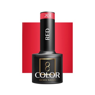 OCHO NAILS Hybrid nail polish red 201 -5 g OCHO NAILS Hybrid nail polish red 201 -5 g