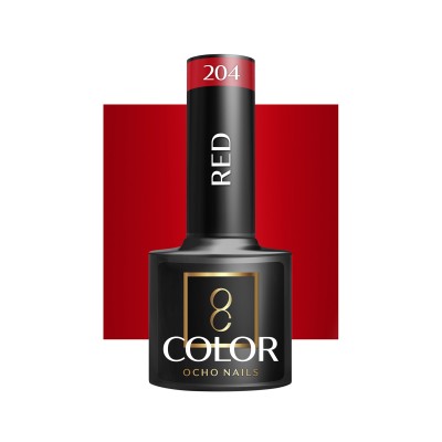 OCHO NAILS Hybrid nail polish red 204 -5 g OCHO NAILS Hybrid nail polish red 204 -5 g