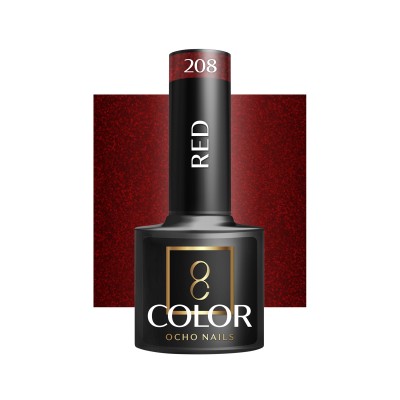 OCHO NAILS Hybrid nail polish red 208 -5 g OCHO NAILS Hybrid nail polish red 208 -5 g