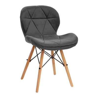 4Rico Scandinavian chair QS-186 velvet gray
