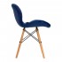 4Rico Scandinavian chair QS-186 velvet navy blue