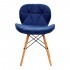 4Rico Scandinavian chair QS-186 velvet navy blue