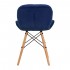 4Rico Scandinavian chair QS-186 velvet navy blue