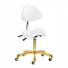 Cosmetic stool 1004 Giovanni gold white