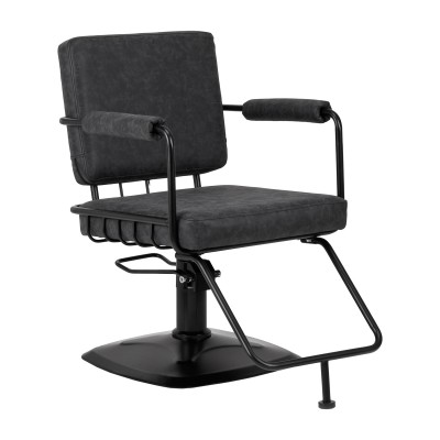 Gabbiano hairdressing chair Katania Loft Old Leather black