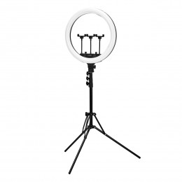 GLOW ring lamp 18"" RGB bsc with stand 45W