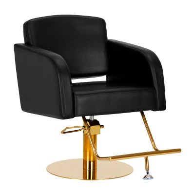Gabbiano hairdressing chair Turin gold black
