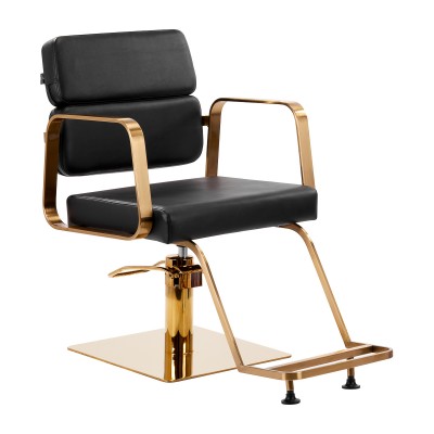 Gabbiano hairdressing chair Porto gold black
