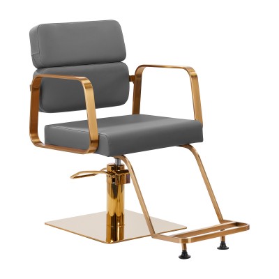 Gabbiano hairdressing chair Porto gold gray