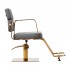 Gabbiano hairdressing chair Porto gold gray