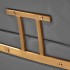 Gabbiano hairdressing chair Porto gold gray