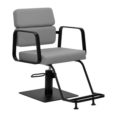 Gabbiano hairdressing chair Porto black and gray