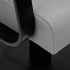 Gabbiano hairdressing chair Porto black and gray