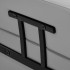 Gabbiano hairdressing chair Porto black and gray