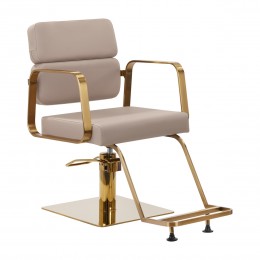 Gabbiano hairdressing chair Porto gold beige