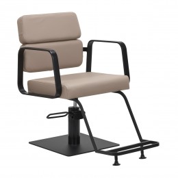 Gabbiano hairdressing chair Porto black beige