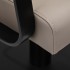 Gabbiano hairdressing chair Porto black beige