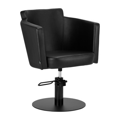 Gabbiano hairdressing chair Modena square black