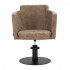 Gabbiano hairdressing chair Modena square old brown