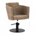 Gabbiano hairdressing chair Modena square old brown
