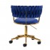 4Rico swivel chair QS-GW01G velvet navy blue