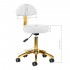 Cosmetic stool AM-304G gold white