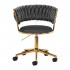 4Rico swivel chair QS-GW01G velvet gray