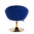 4Rico QS-BL12G swivel armchair navy blue velvet