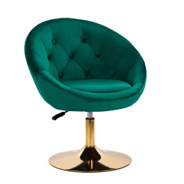 4Rico swivel chair QS-BL12G velvet green