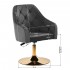 4Rico swivel armchair QS-BL14G velvet grey