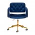 4Rico QS-OF213G swivel chair velvet navy blue