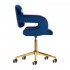 4Rico QS-OF213G swivel chair velvet navy blue