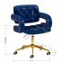4Rico QS-OF213G swivel chair velvet navy blue
