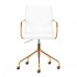 Cosmetic chair QS-OF211G gold white
