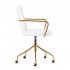 Cosmetic chair QS-OF211G gold white