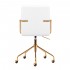Cosmetic chair QS-OF211G gold white