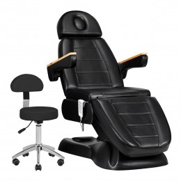 Electric cosmetic chair SILLON Lux 273b + stool 304 black