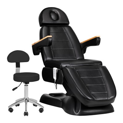 Electric cosmetic chair SILLON Lux 273b + stool 304 black