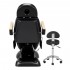 Electric cosmetic chair SILLON Lux 273b + stool 304 black