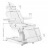 Electric cosmetic chair Azzurro 803D 3 motors white