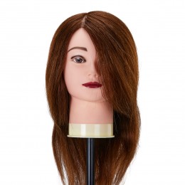 Gabbiano WZ1 hairdressing training head, natural hair, color 4H, length 16"