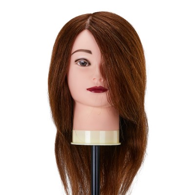 Gabbiano WZ1 hairdressing training head, natural hair, color 4H, length 16"